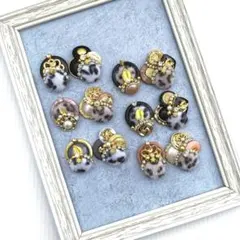 値下げ中⭐️大人雰囲気のふわふわレオパードアシメカボション⭐️