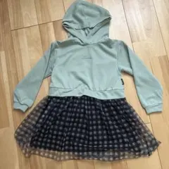 ★新品★ Anseri フード付きワンピース 120 スウェット　チュール