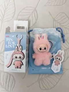 【U】ラブブ アルファベット イニシャル ぬいぐるみペンダント キーリング