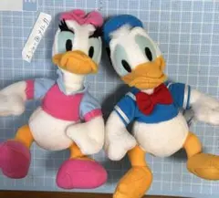 東京ディズニーランド　ドナルド　デイジー　レトロ　ぬいぐるみ　セット