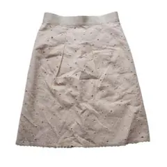 新品✨ アリスバーリー レース風花柄スカート 膝丈 タイト ベージュ