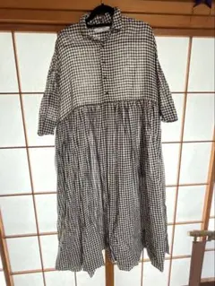 Véritécœur ギンガムチェック ロングワンピース