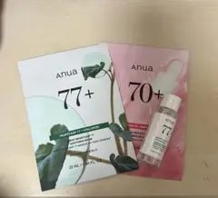 anua 77+ ハートリーフマスク & 70+ ピーチ美容液