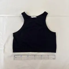 黒 リブタンクトップ Mサイズ