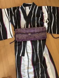 ♪昭和レトロ　ストライプ浴衣　大正ロマンのサムネイル