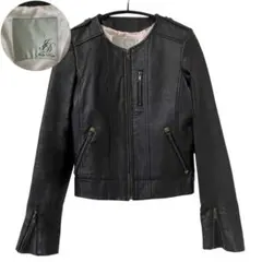 極美品 Jolly Days ジョリーブティック ノーカラーライダースジャケット