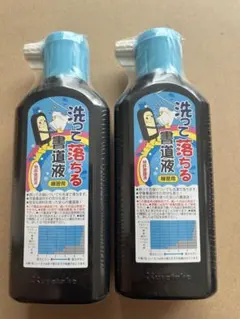 呉竹　洗って落ちる書道液　180ml×2本