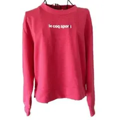 【美品】le coq sportif トレーナー 　長袖　ピンク　刺繍　M