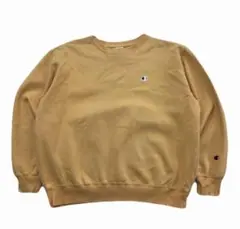Champion ベージュ クルーネックスウェット