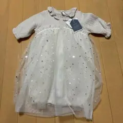 新品　コトリ　2way 星柄チュールスカートロンパース