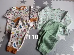s*a様 ユニクロ⭐︎パジャマセット　110のサムネイル