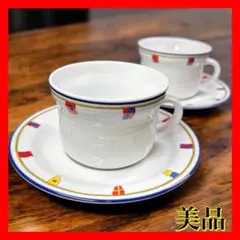 【美品】　リチャードジノリ　カップ＆ソーサー　2客　クリッパー