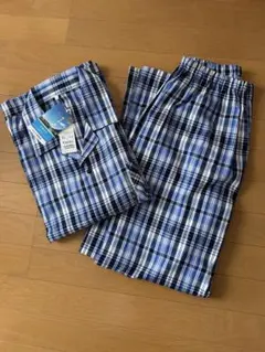 【新品】トップバリュ 播州織メンズ パジャマ長袖長ズボン上下セット Ｌサイズ