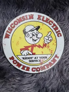 Wisconsin Electric 看板 アメリカン雑貨　20センチ