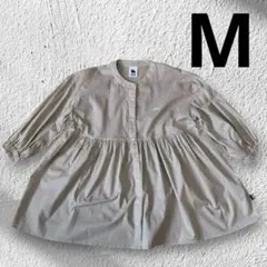 MOZ ベージュ 七分袖　チュニック 綿100% M 春物