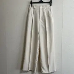GU/アイボリー ワイドパンツ Ｌ