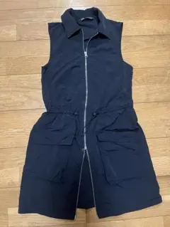 【ZARA】 ノースリーブシャツワンピース ブラック