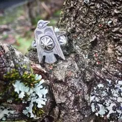 【インディアンジュエリー】サンダーバード シルバーリング 10号