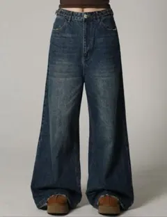 MASONPRINCEワイドフレアデニムパンツ