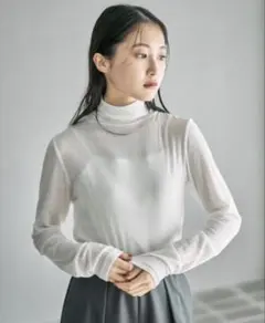LEPSIM / テンセル混タートル・オフホワイト〔新品タグ付〕