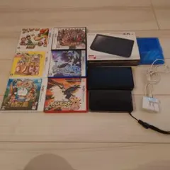 3DS LL ブラック 充電器・ソフト6本付き