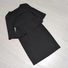 ルイルエブティック ブラック ペプラムデザイン ワンピース M