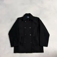 90s Old Stussy Wool Pea Jacket