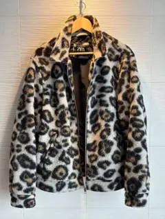 ZARA ヒョウ柄 フリースジャケット M