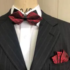 보타이 포켓 스퀘어 2종 세트/포인티드 레드 Q