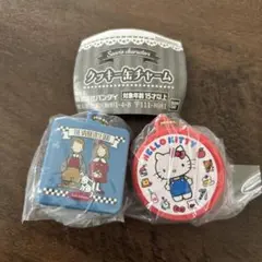 サンリオ　クッキー缶チャーム　キティ　ザボードビルデュオ