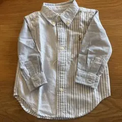 Ralph Lauren 青白ストライプ長袖シャツ