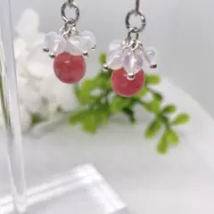 ハンドメイド　ピアス　天然石　オパール