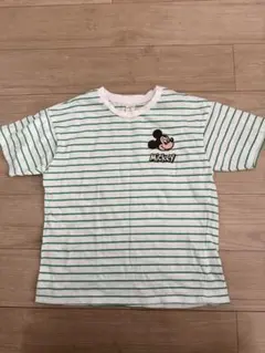 ミッキーマウス ストライプTシャツ 130cm