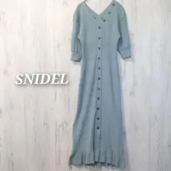 SNIDEL スナイデル ワンピース リブニット ミントブルー 美ライン