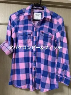 アバクロ#アバクロンビー&フィッチ#ピンクチェックシャツ