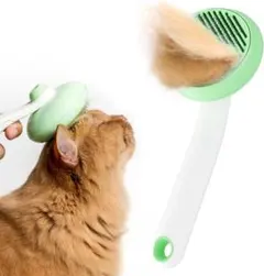 プッシュ式 ペットブラシ スリッカーブラシ 抜け毛取り グルーミング