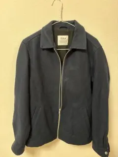 ikka ネイビー ウール混紡ジャケット Mのサムネイル