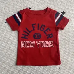 トミーヒルフィガー 赤 Tシャツ ベビー 3-6M 60cm
