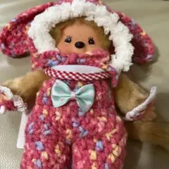 着せ替えモンチッチS サロペット　 うさ耳帽子 お人形は付きません