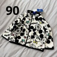 ミッキー フリース　ジャケット　福袋　しまむら　上着　総柄　90 ディズニー