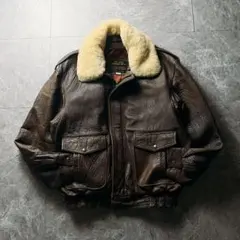 90s G-1 フレンチレザー　フライトジャケット L ラムレザー ブラウン
