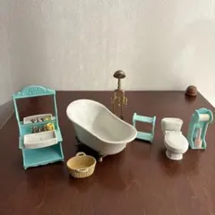 シルバニアファミリー 家具 バスルームセット　ドールハウス エポック社