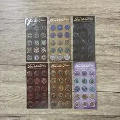 ステッカー6種6シートPU 立体シーリングシールコラージュスクラップブッキング