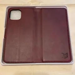残1✨iPhone 14 6.1 ケース 四つのカード収納 財布型 ワインレッド