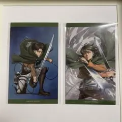 進撃の巨人 記憶への進撃 ガラポン C賞 ビジュアルシート リヴァイ④⑤