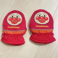 アンパンマン　手袋　スノーミトン　2歳　３歳 赤　ミトン キッズ用　ベビー