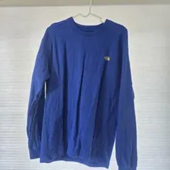 ​【定番人気】ノースフェイス 刺繍ロゴ ロンT 長袖 Tシャツ ブルー