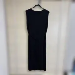 ノースリーブロングワンピース M ブラック