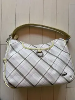 即購入OK⭕️ピンク系クロコダイル チェック柄ハンドバッグ