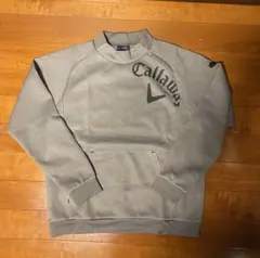 【美品】キャロウェイゴルフ　長袖　モックネック　グレー　3Lサイズ